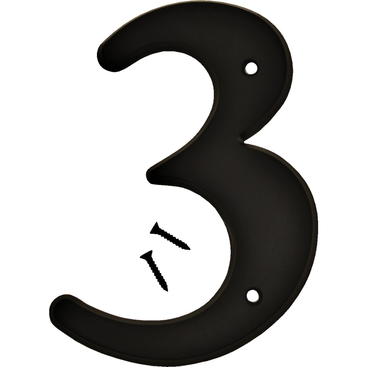 6" BLK PLST NUMBER 3 - 30203 by Hy Ko Prods Co