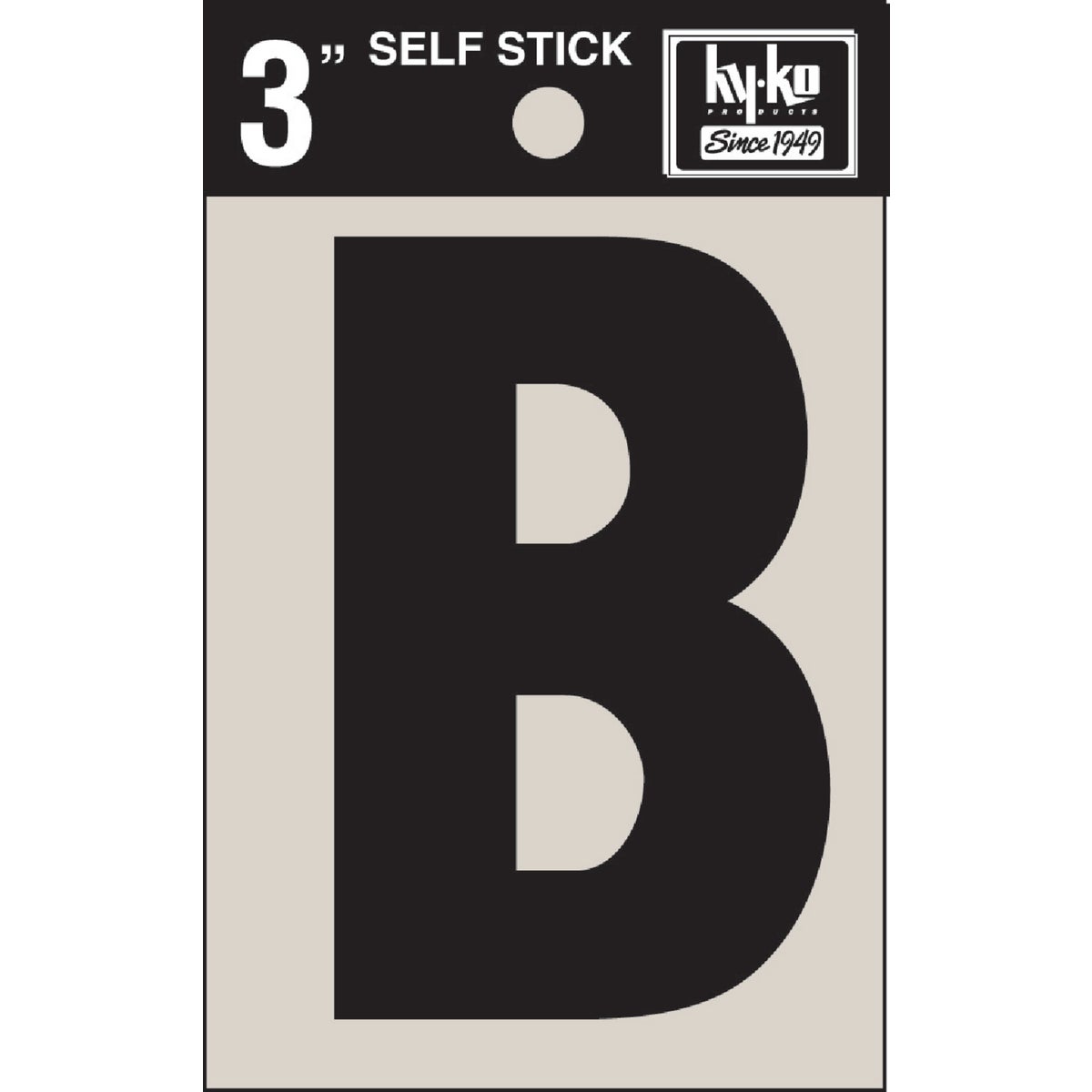 3" BLK VINYL LETTER B - 30412 by Hy Ko Prods Co