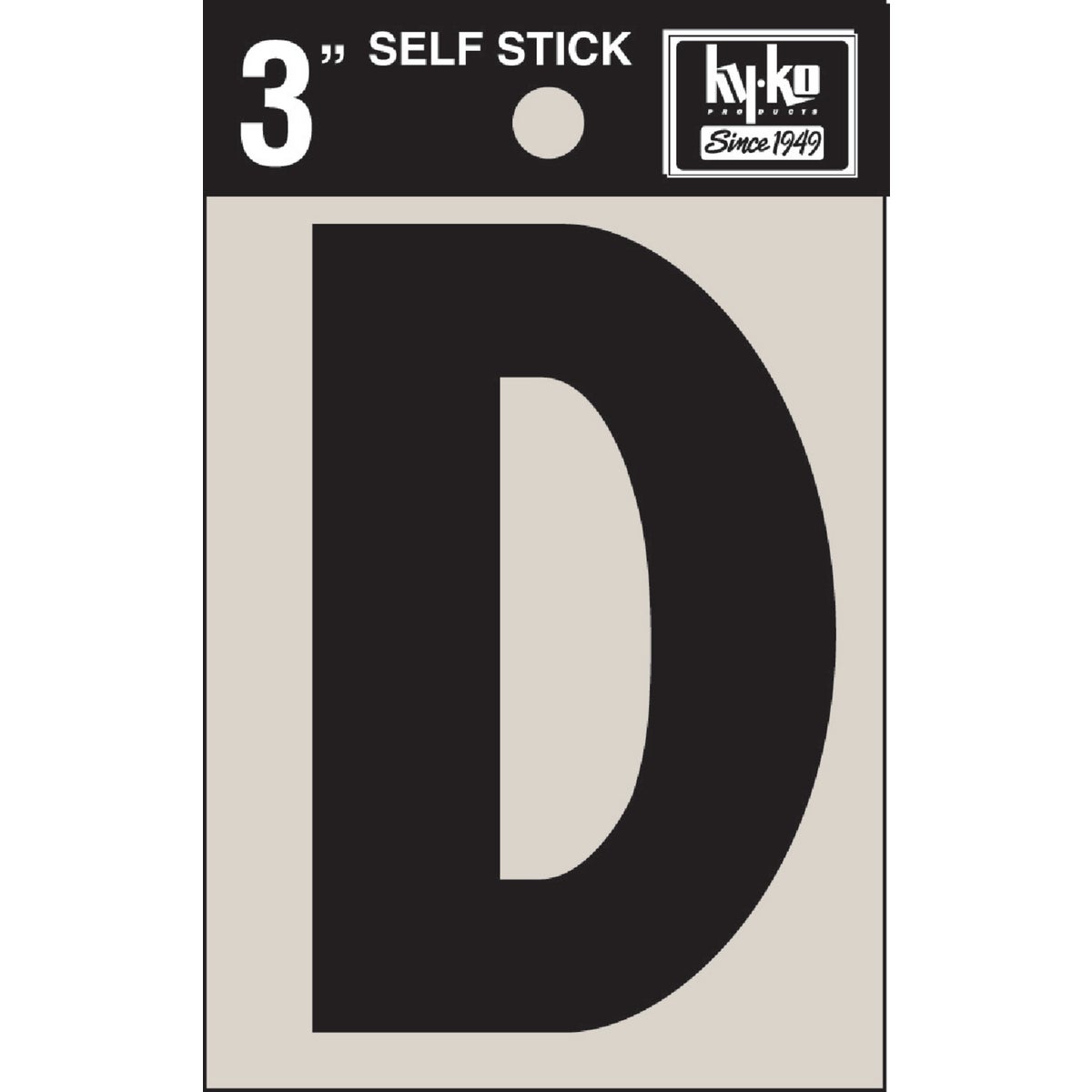 3" BLK VINYL LETTER D - 30414 by Hy Ko Prods Co