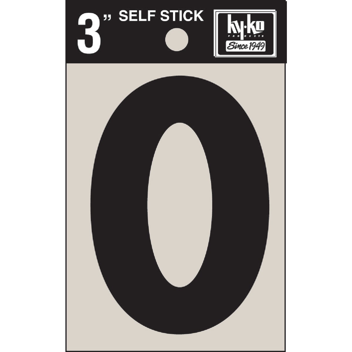 3" BLK VINYL LETTER O - 30425 by Hy Ko Prods Co