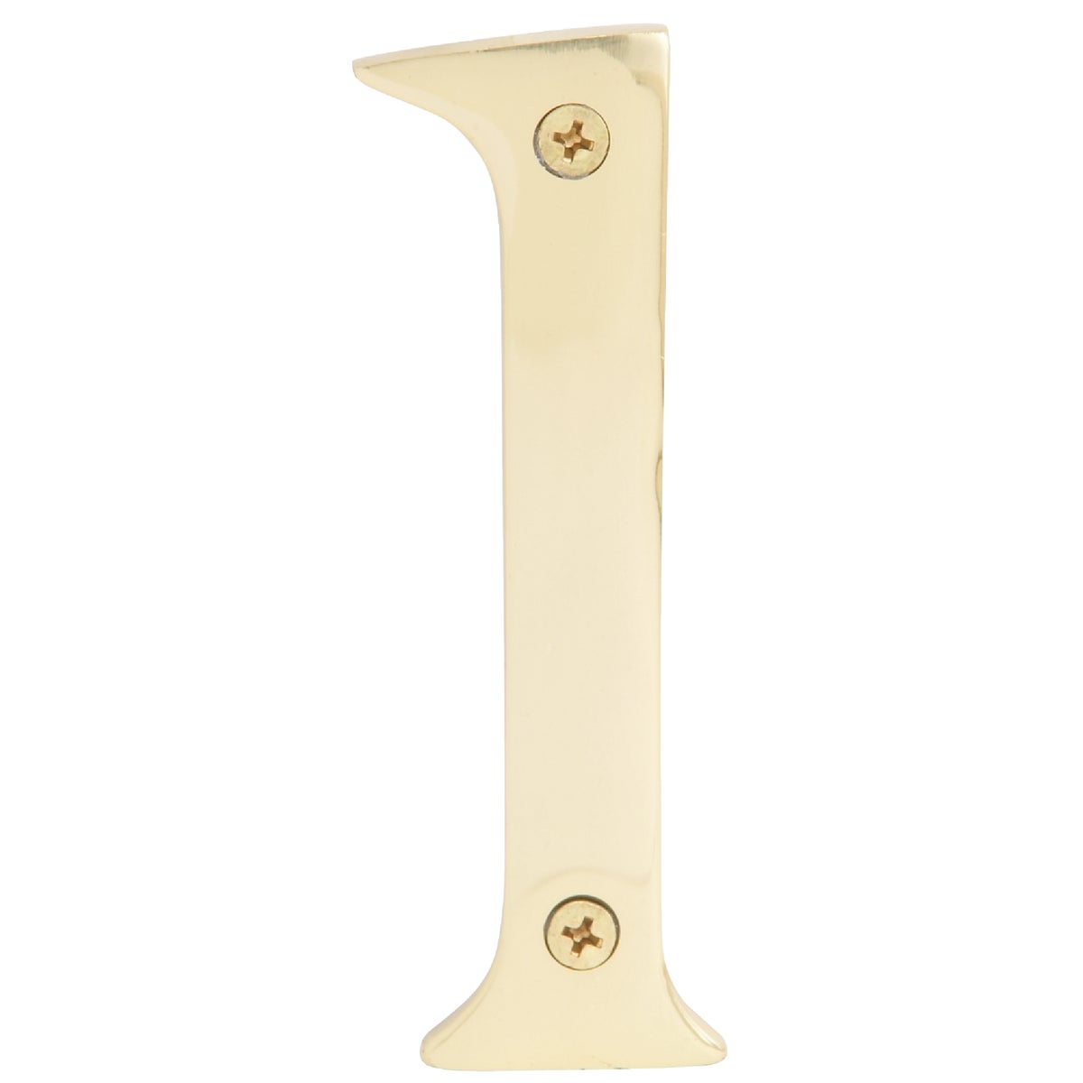 4"SOLID BRS 3-D NUMBER 1 - BR-90/1 by Hy Ko Prods Co