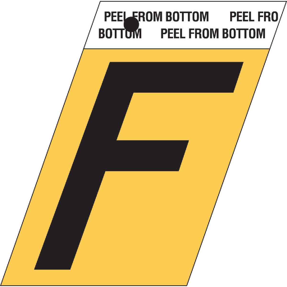 1-1/2"GOLD ALUM LETTER F - GR-10/F by Hy Ko Prods Co