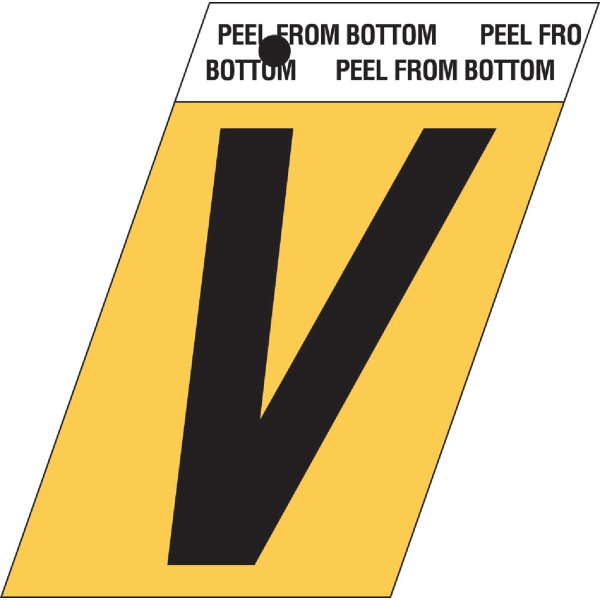 1-1/2"GOLD ALUM LETTER V - GR-10/V by Hy Ko Prods Co