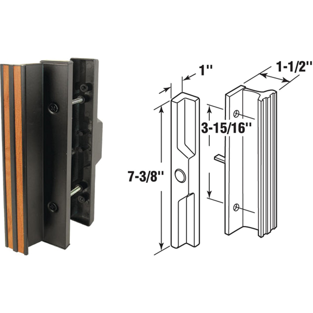 SLIDING DOOR HANDLE SET - 141841 by Prime Line Products