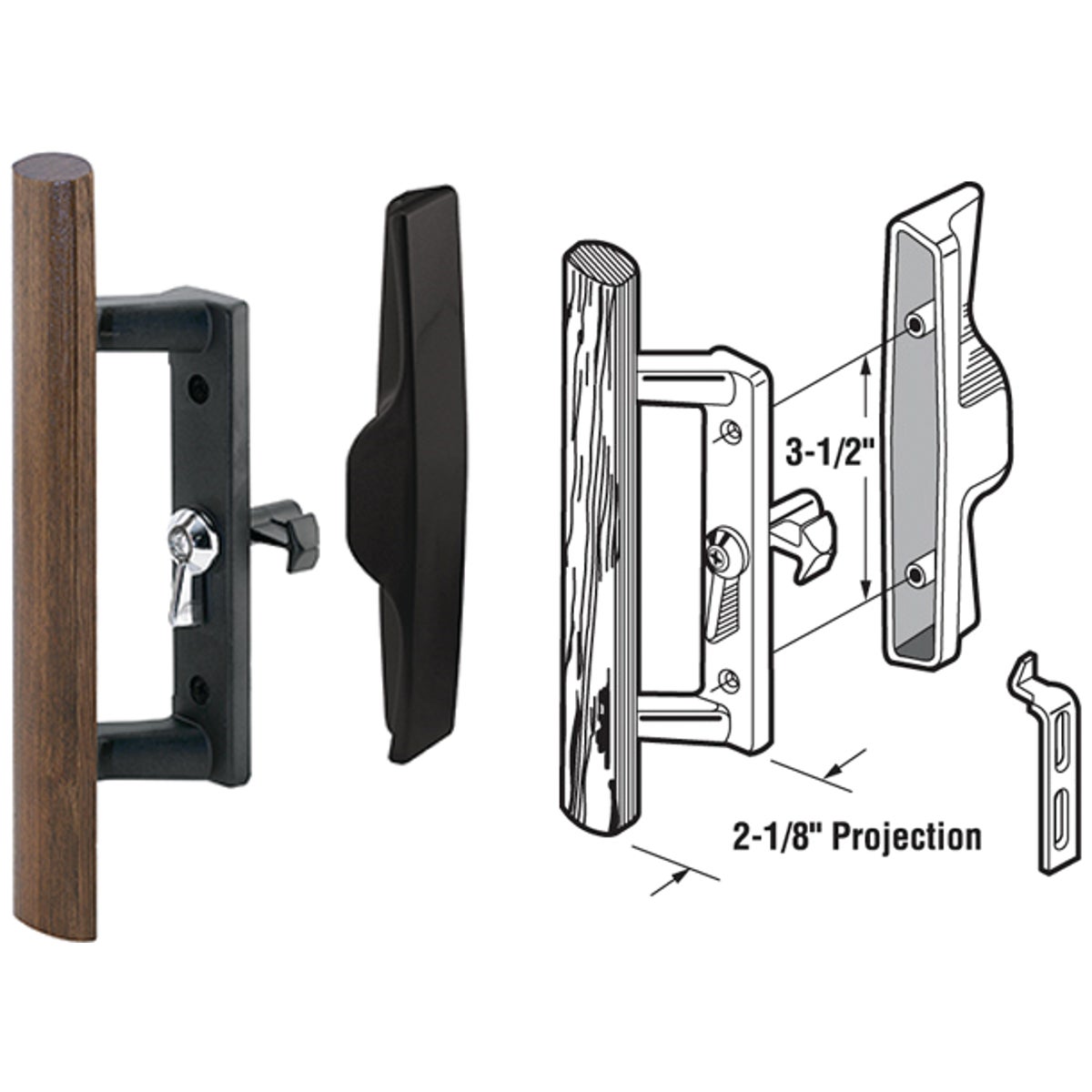 SLIDING DOOR HANDLE SET - 141866 by Prime Line Products