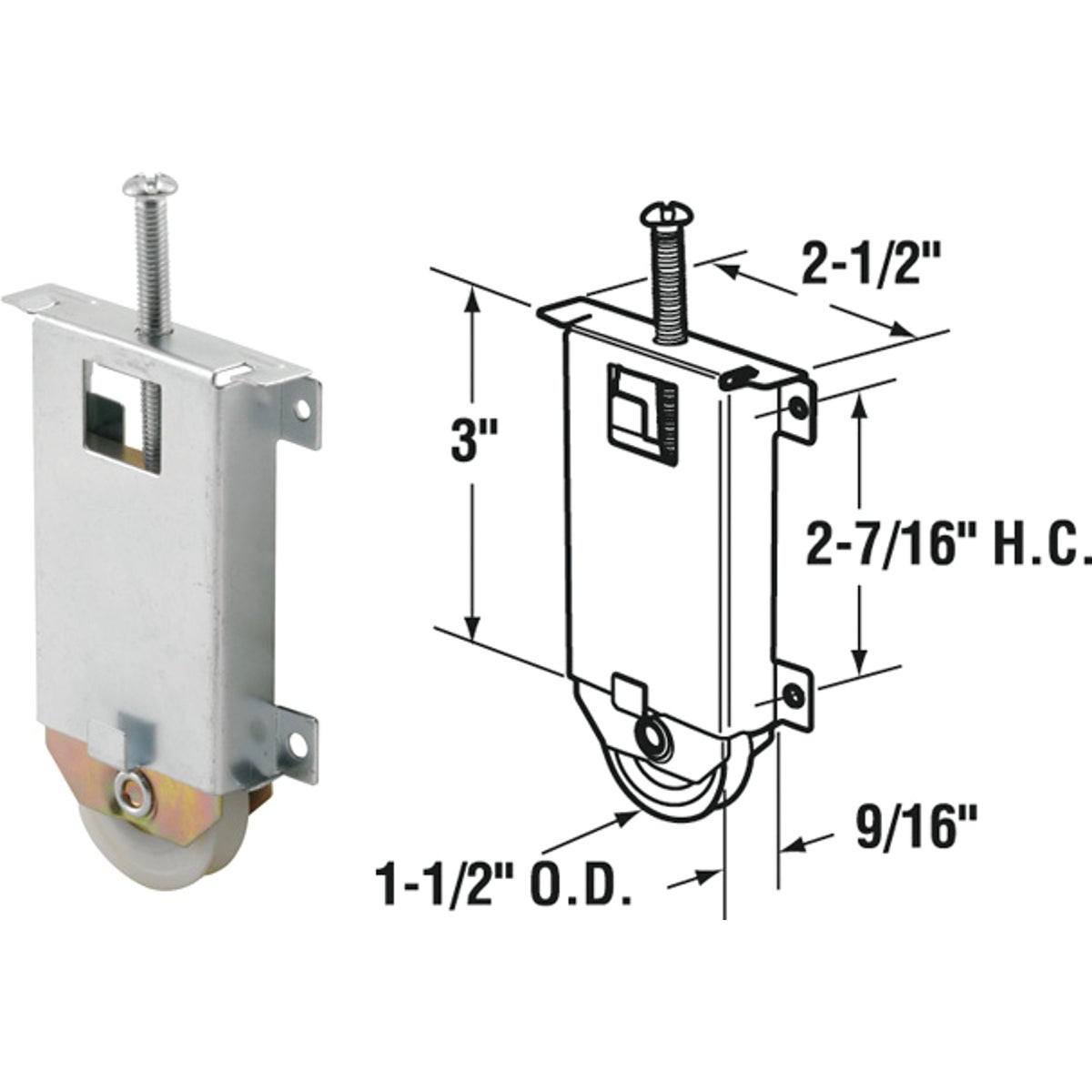 MIRROR ASSEMBLY ROLLER - 16661 by Prime Line Products