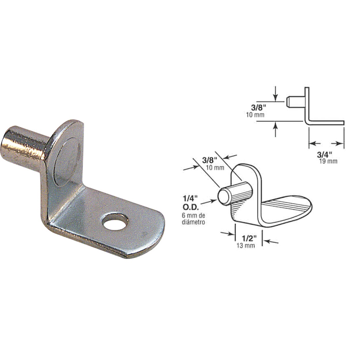 NICKEL SHELF PEG - 241941 by Prime Line Products
