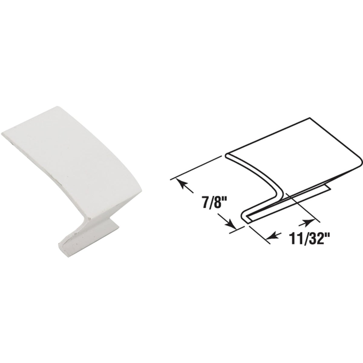 72" WHT RIGID SPLINE - P7865 by Prime Line Products
