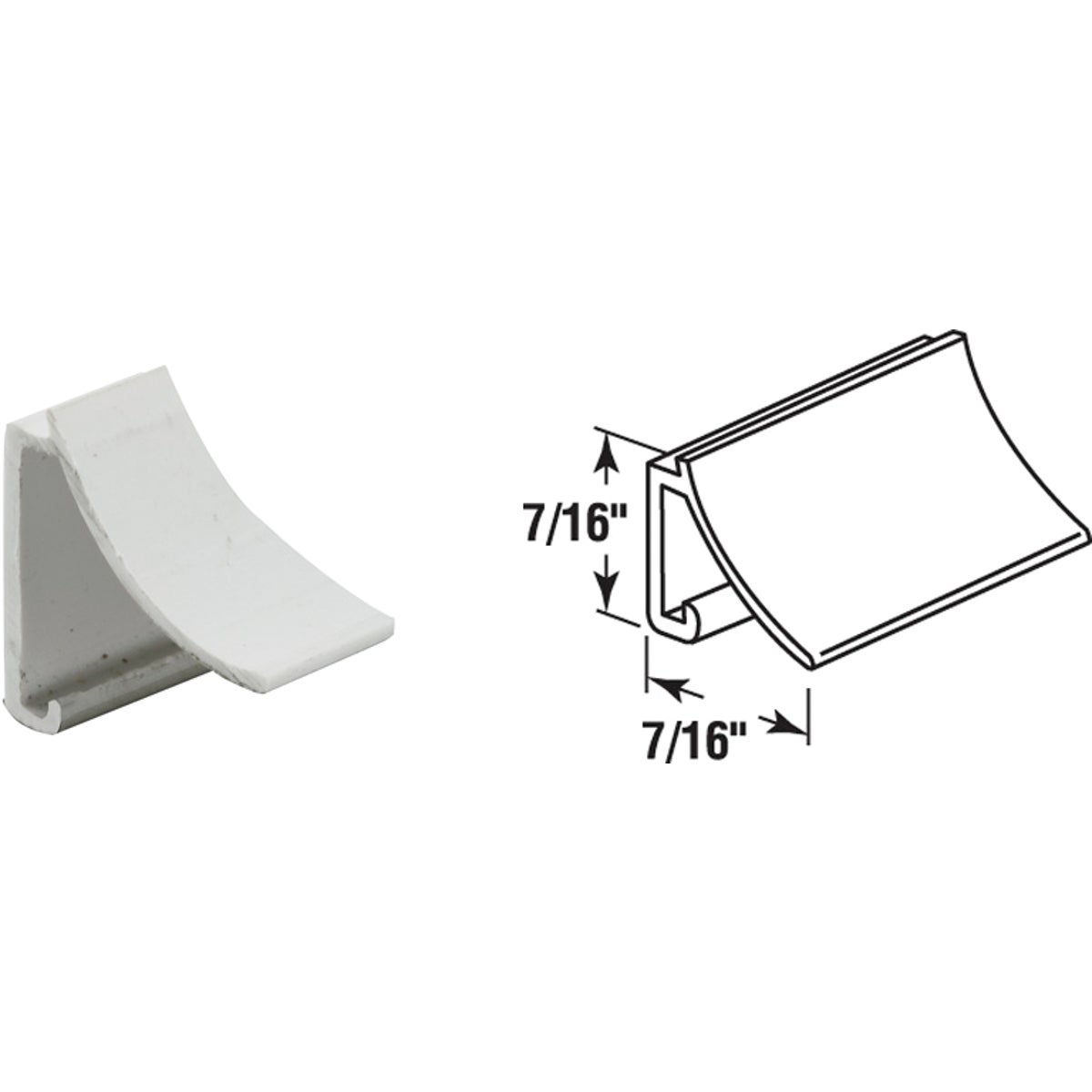 72" WHT RIGID SPLINE - P7866 by Prime Line Products