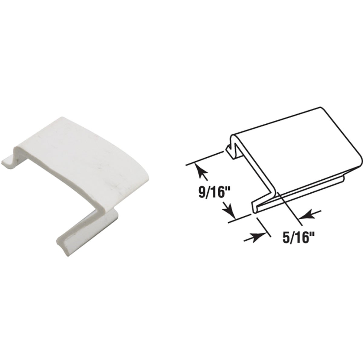 72" WHT RIGID SPLINE - P7864 by Prime Line Products