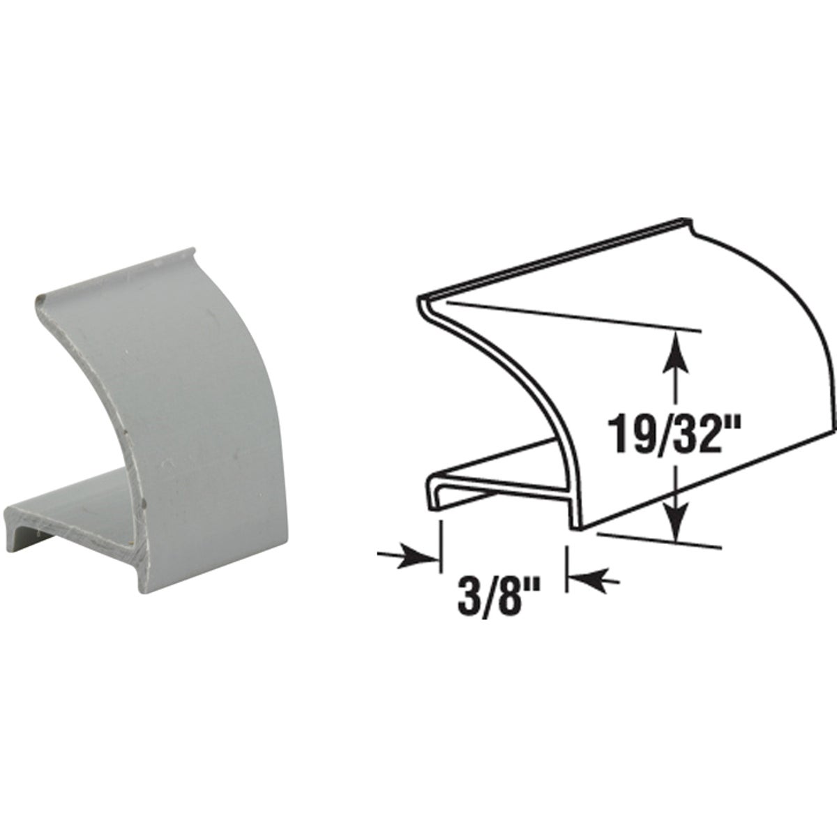 72" GRAY RIGID SPLINE - P8053 by Prime Line Products