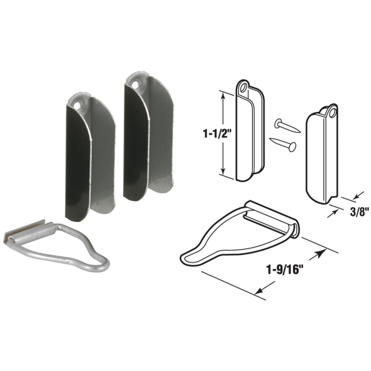 2PK 3/8"BRN LATCH HANGER - PL8102 by Prime Line Products