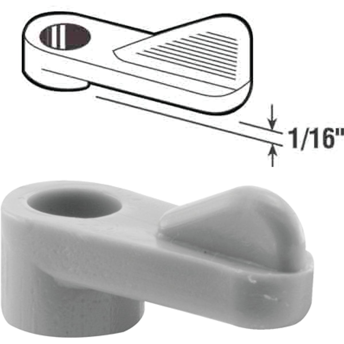 1/16" GRAY SCREEN CLIP - PL7739 by Prime Line Products