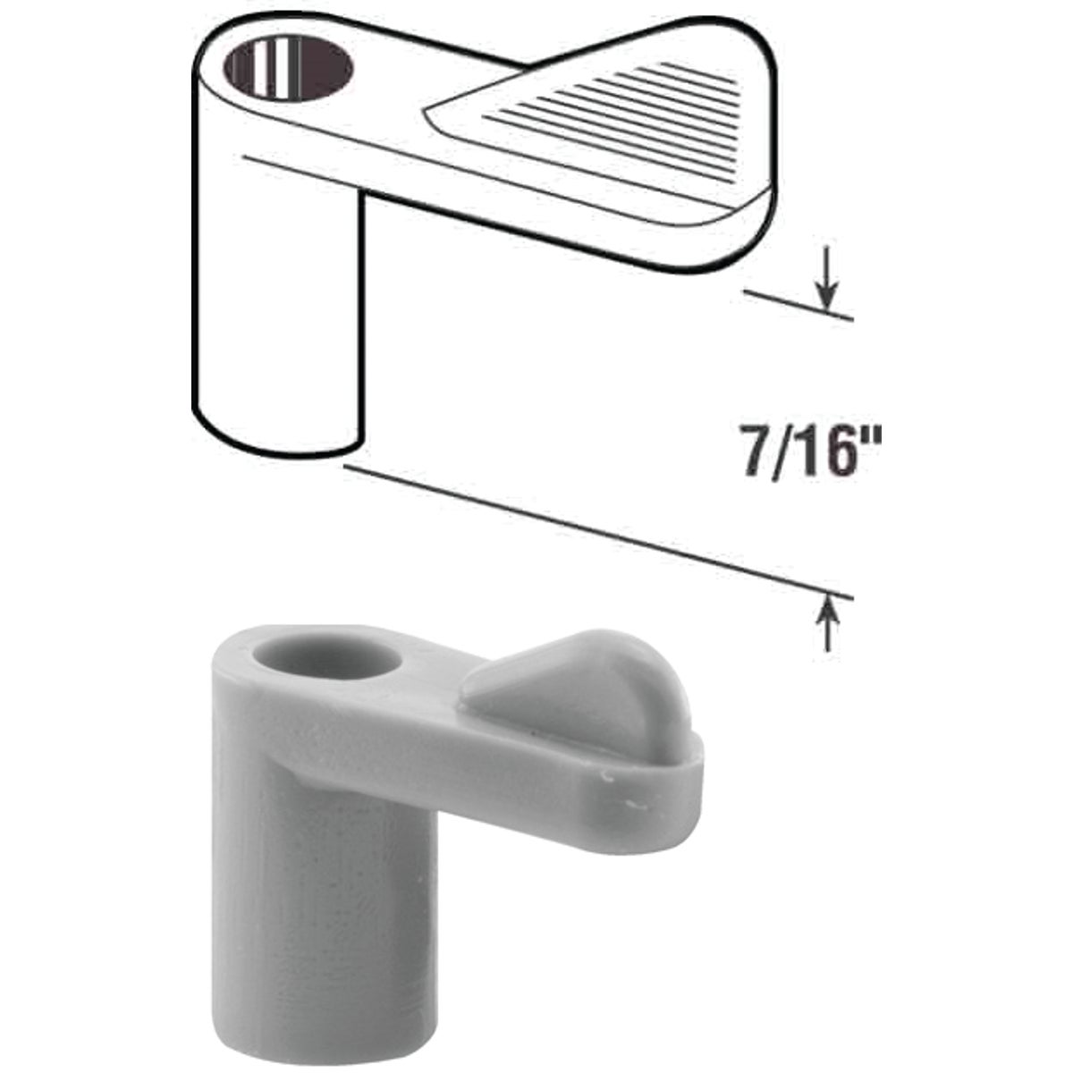 7/16" GRAY SCREEN CLIP - PL7743 by Prime Line Products