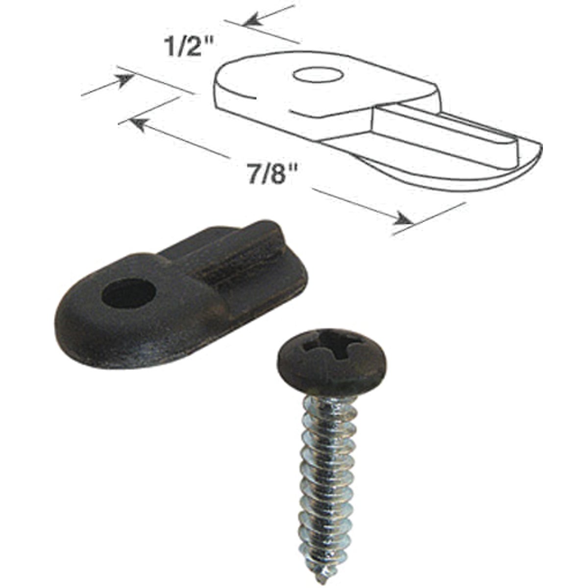 12PK BLK NYLON TURN CLIP - PL7906 by Prime Line Products