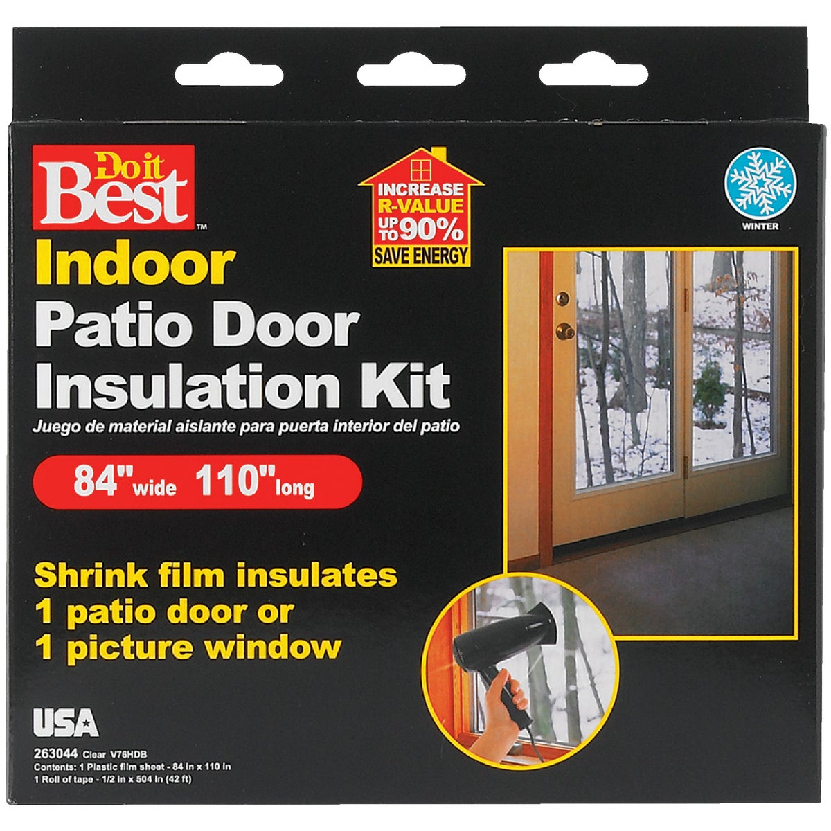 PATIO DOOR SHRK FILM KIT - V76HDB by Thermwell Prods Co