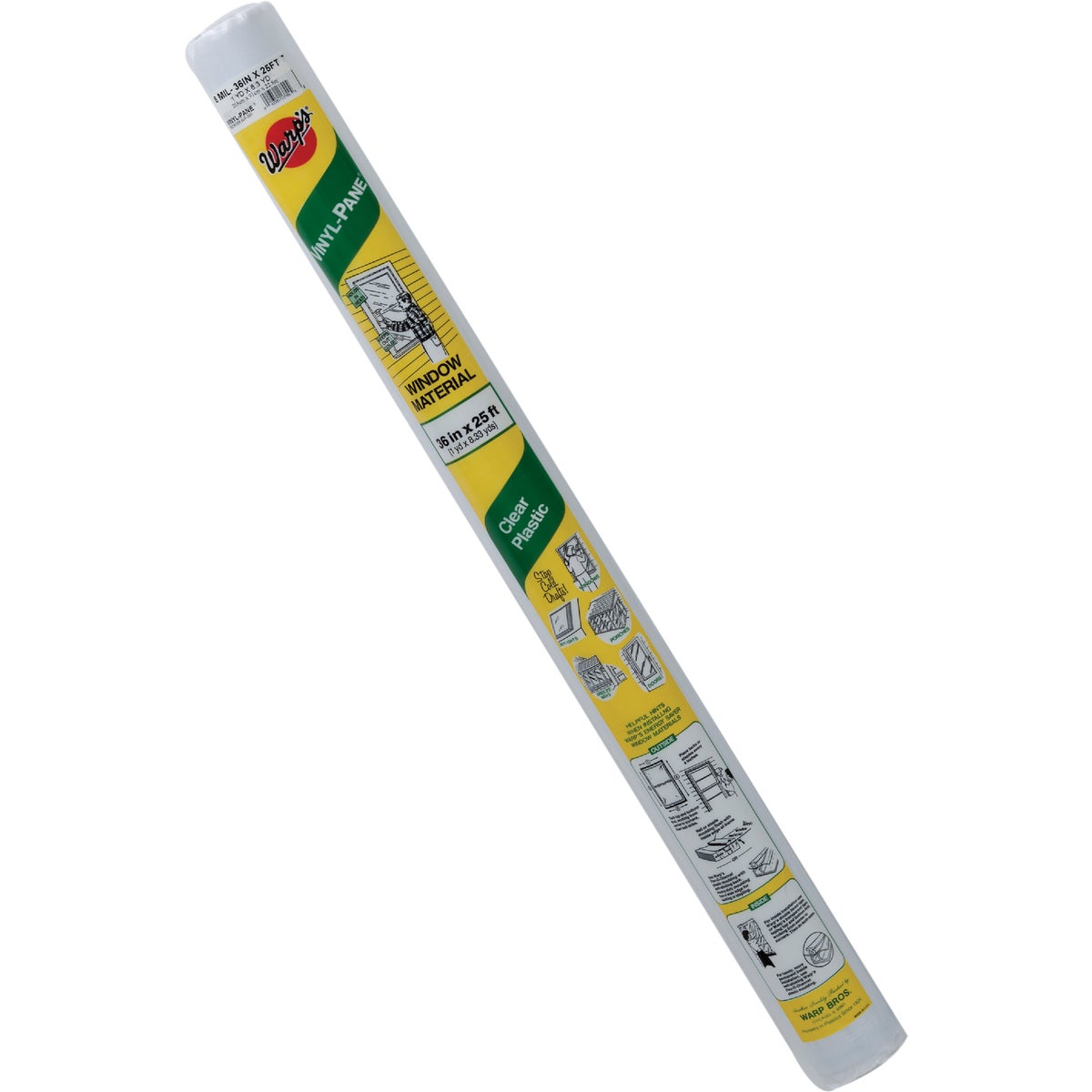 36"X25' 8ML VINYL PANE - 8VP-36P by Warp Bros