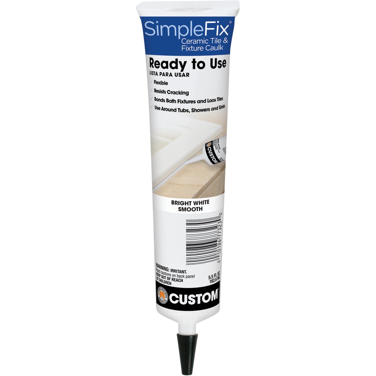 5.5OZ BRT WHT ADH CAULK - CTFC3815 by Custom Building Prod