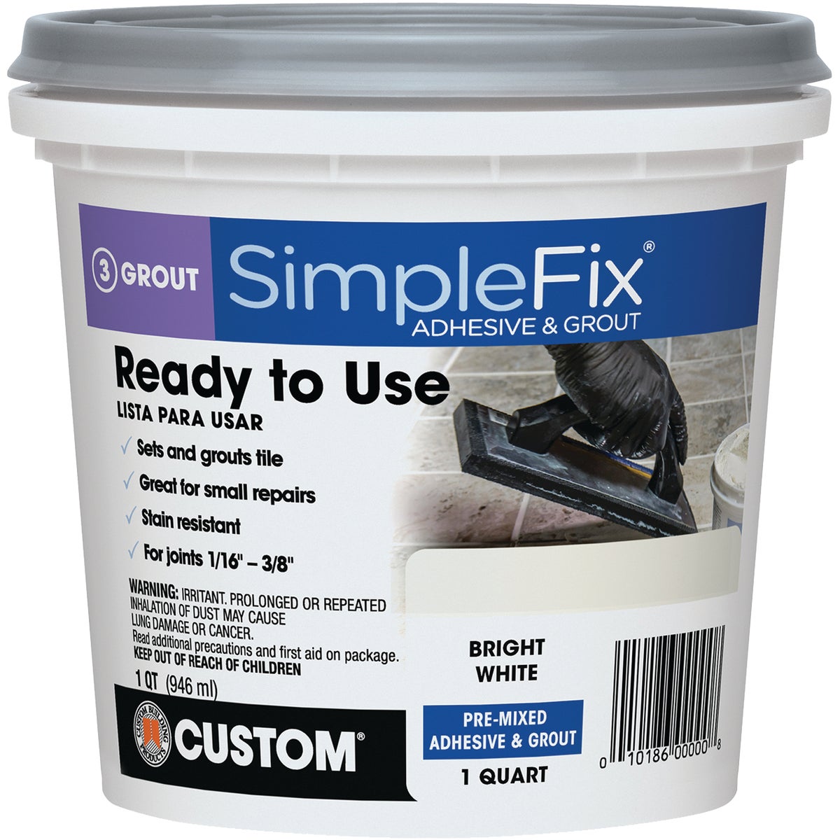 QT WHT PM ADHESIVE&GROUT - TAGWQT by Custom Building Prod
