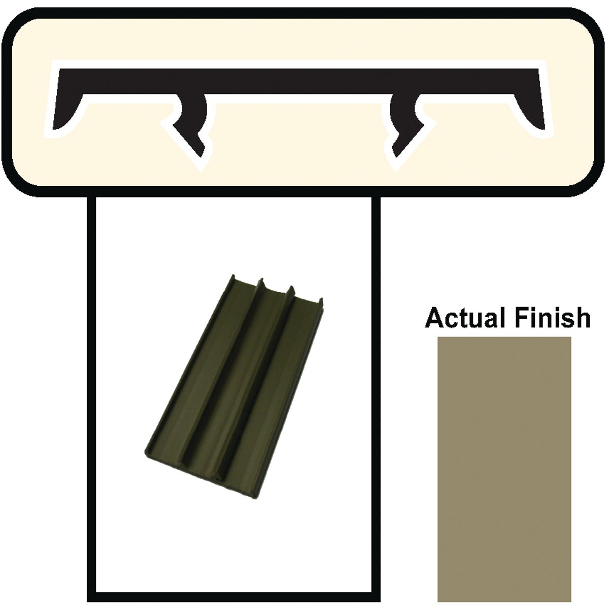 1-1/2"X8' BROWN CAP - BRCAP18 by Screen Tight