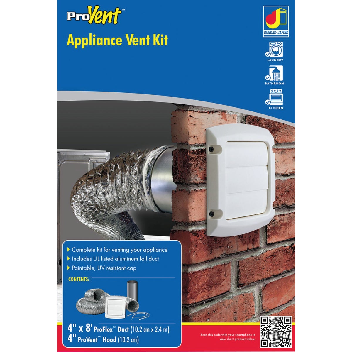 WHT PROVNT DRYR VENT KIT - TD48PVKZW by Dundas Jafine