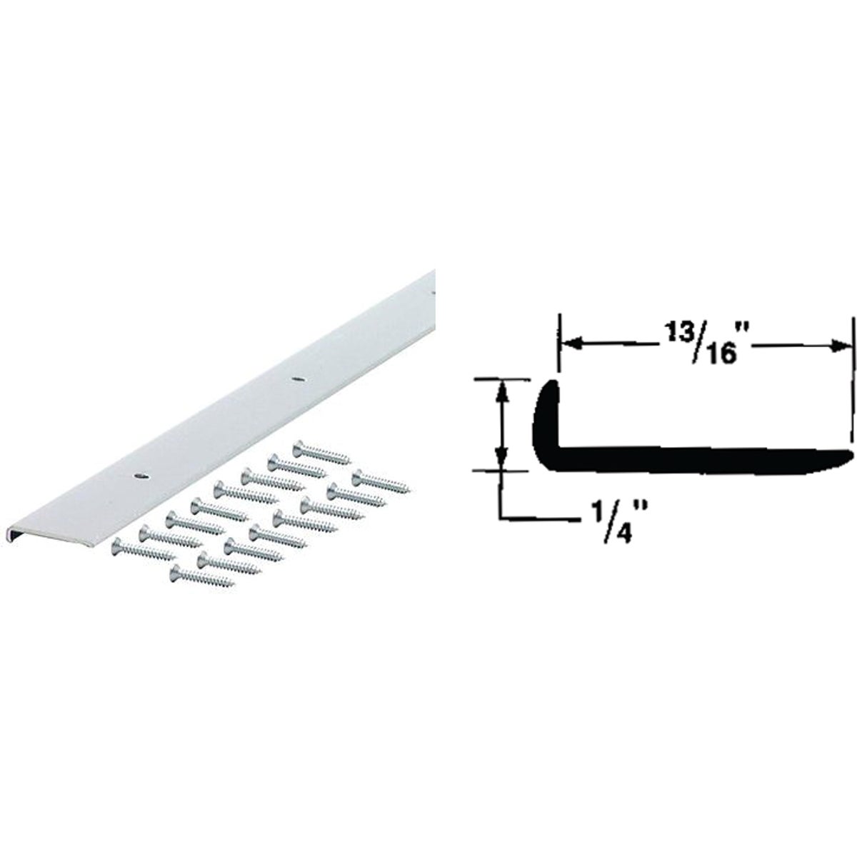 13/16"X8' ALUM EDGING - 70425 by M D Building Prod