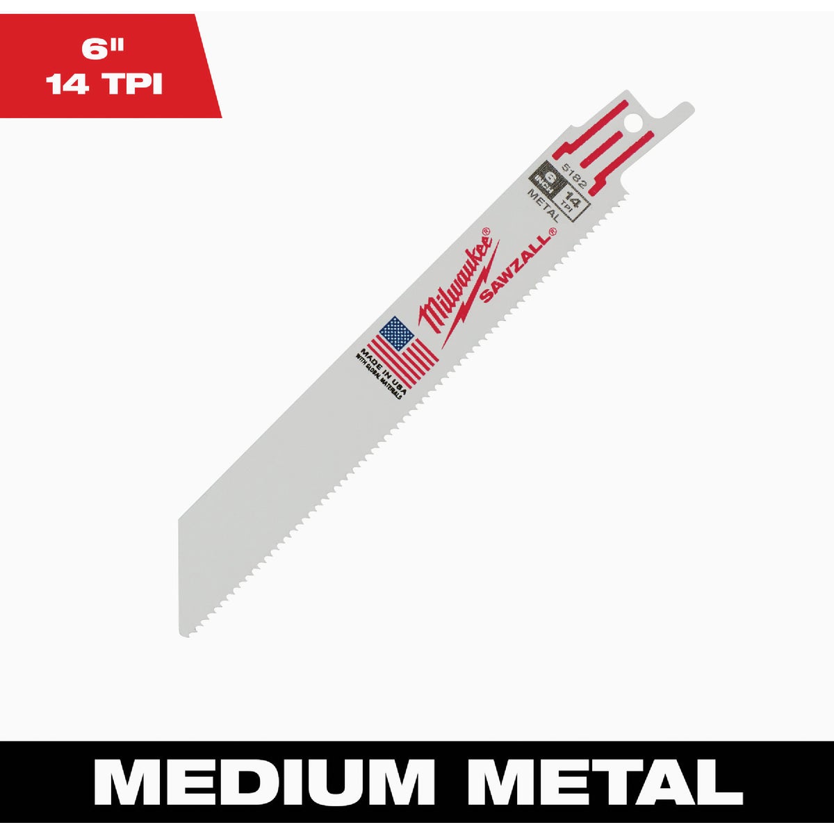 6" 14T SAWZALL BLADE - 48-01-2182 by Milwaukee Accessory