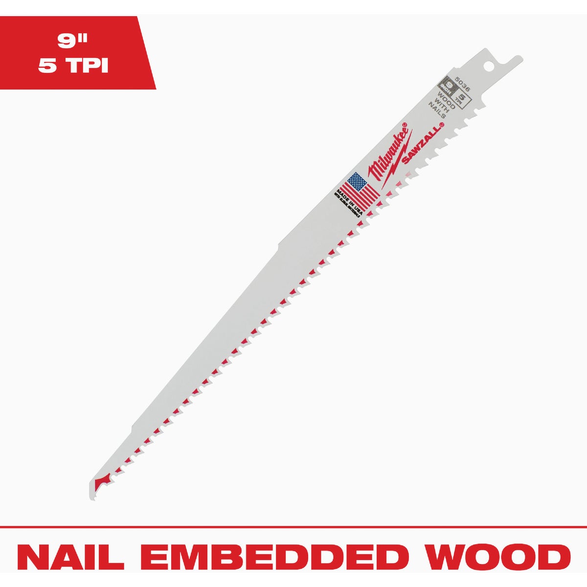 25 9" 5T SAWZALL BLADE - 48-01-2036 by Milwaukee Accessory
