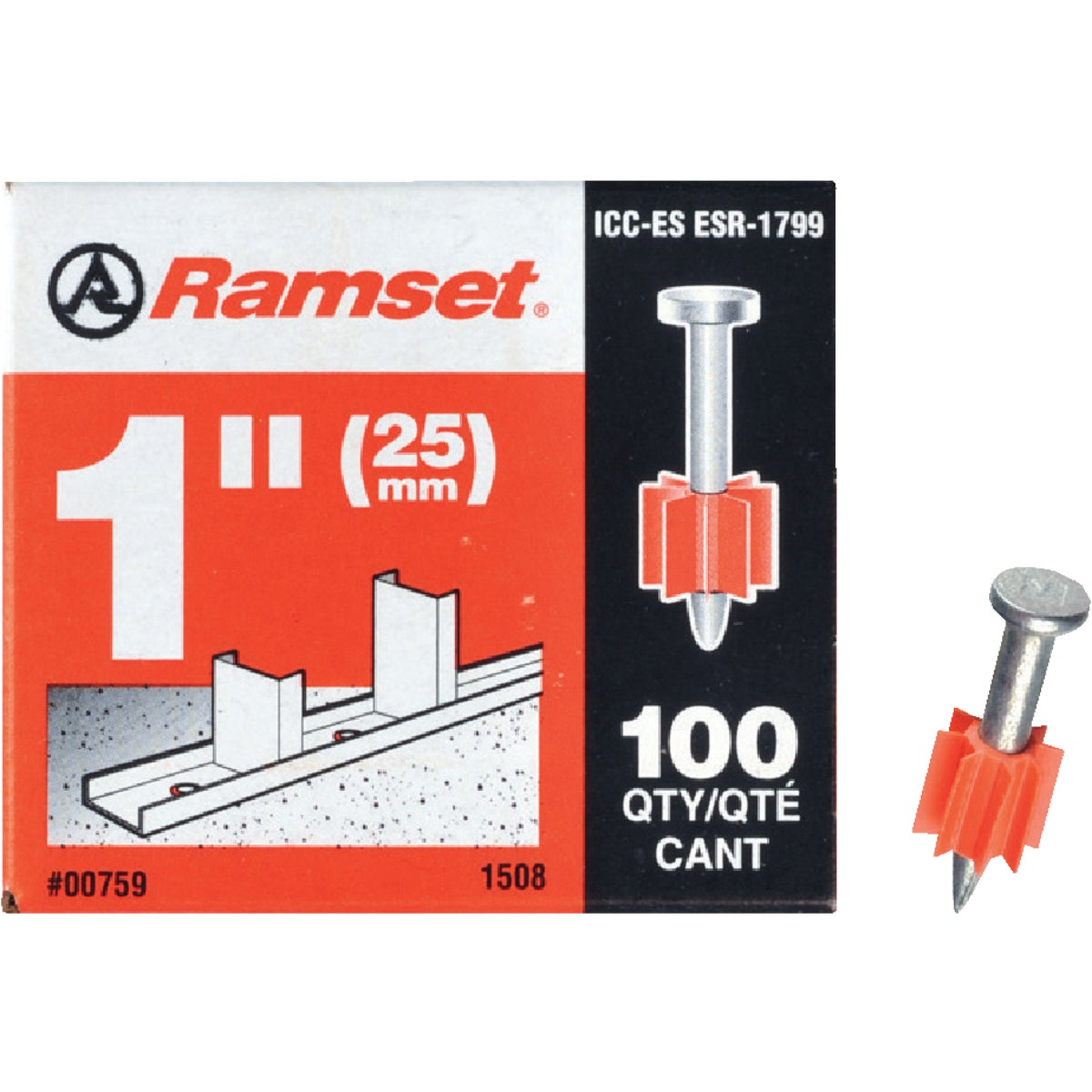 100PK 1" FASTENING PIN - 00759 by Itw Brands