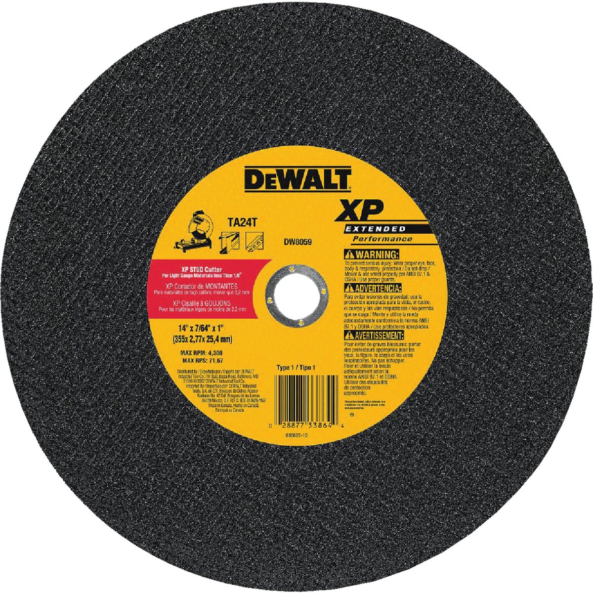 14" CRMC CUTOFF BLADE - DW8059 by DeWalt