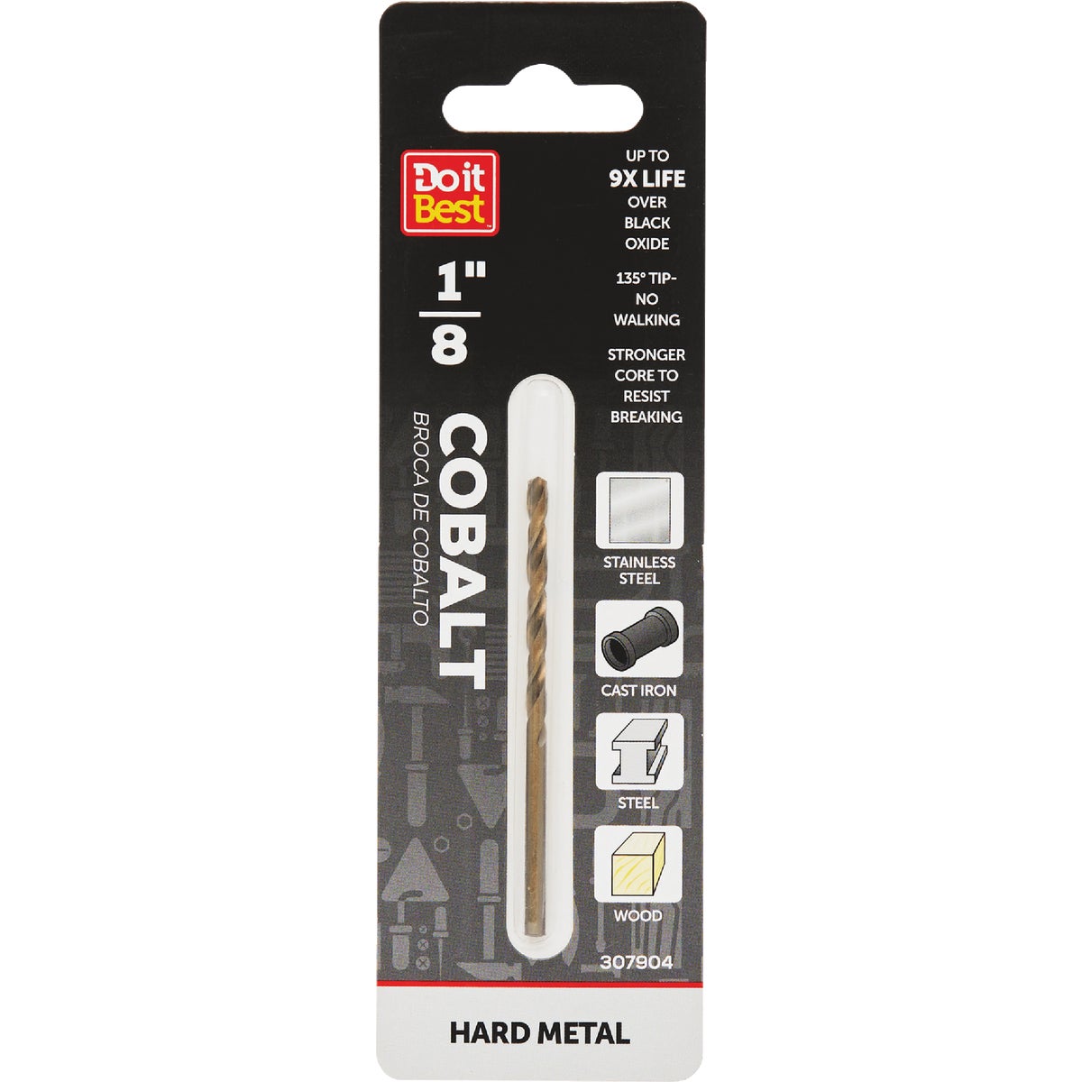 1/8" COBALT DRILL BIT - 248991DB by Mibro/gs
