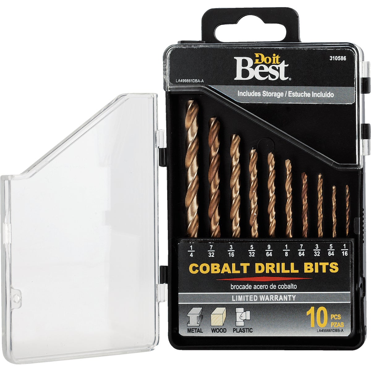 10PC COBALT BIT SET - 499861DB by Mibro/gs