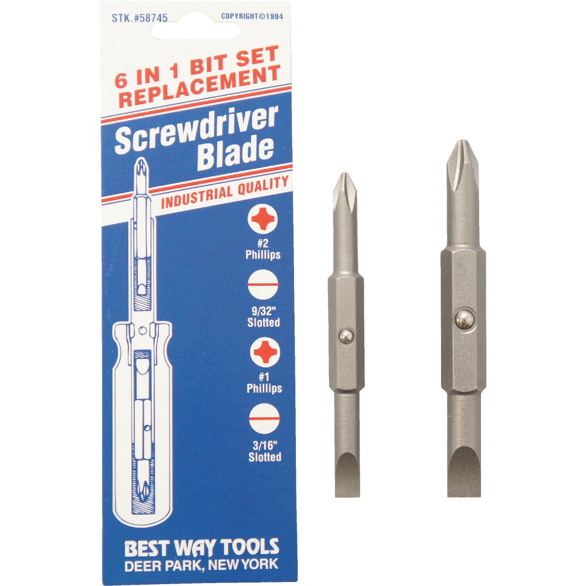 SCREWDRIVER BIT SET - 58745 by Bwt Inc