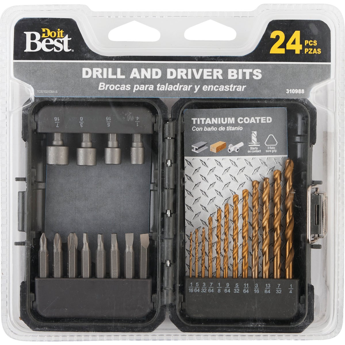 24PC TI DRL/DRV BIT SET - 871321DB by Mibro/gs