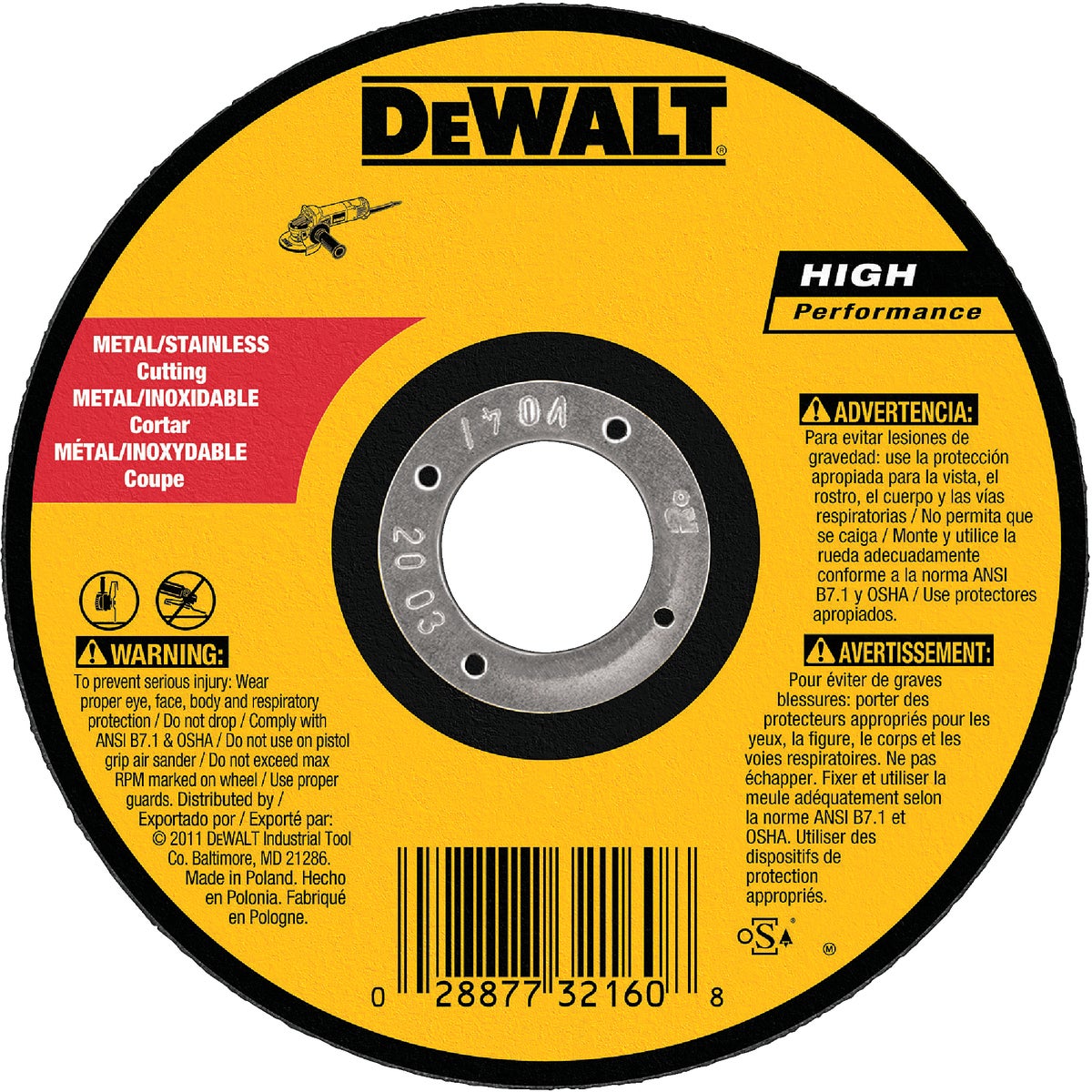 5" 60G CUTOFF WHEEL - DW8063 by DeWalt