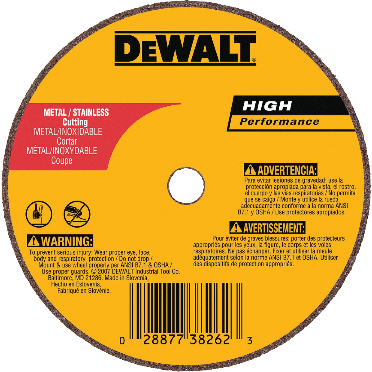 3" 36G CUTOFF WHEEL - DW8704 by DeWalt