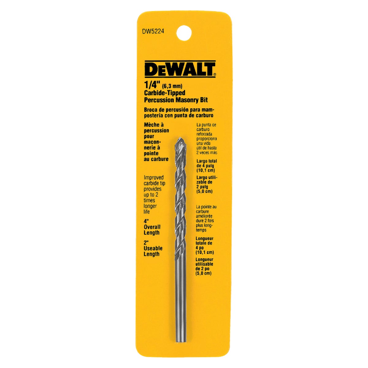 1/4X4 MASONRY DRILL BIT - DW5224 by DeWalt