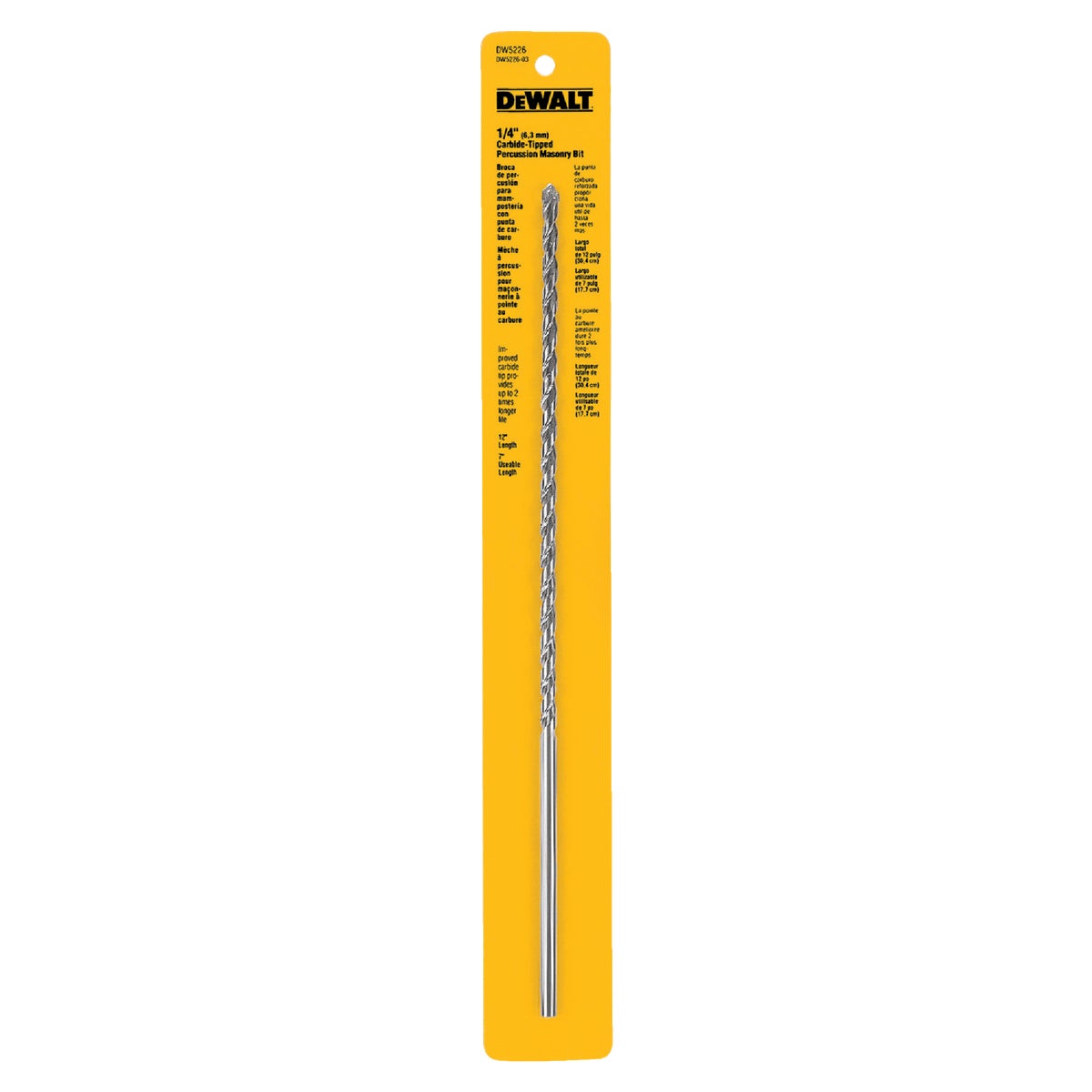 1/4X12 MASONRY DRILL BIT - DW5226 by DeWalt