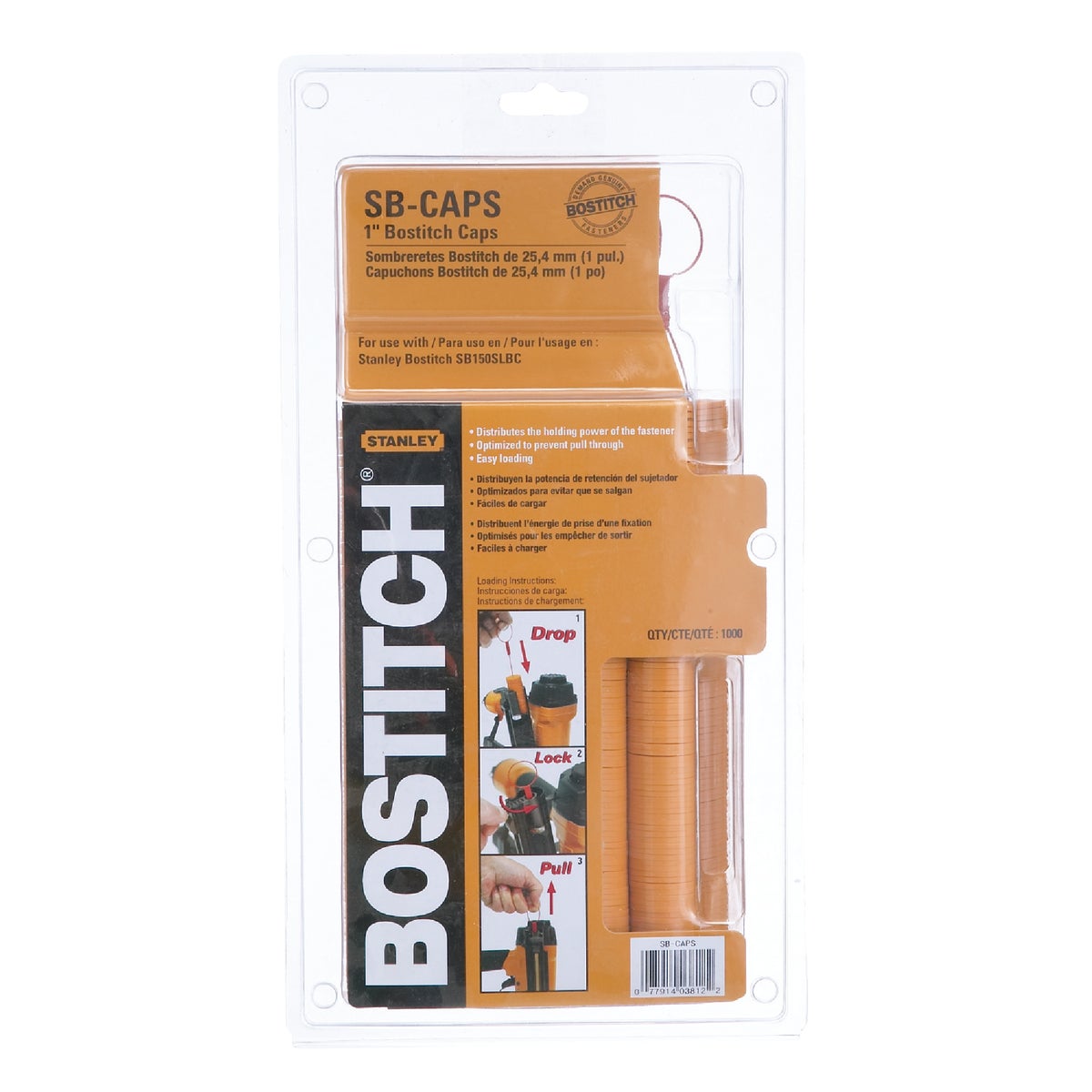 1" PLASTIC BUTTON CAPS - SB-CAPS by Stanley Bostitch