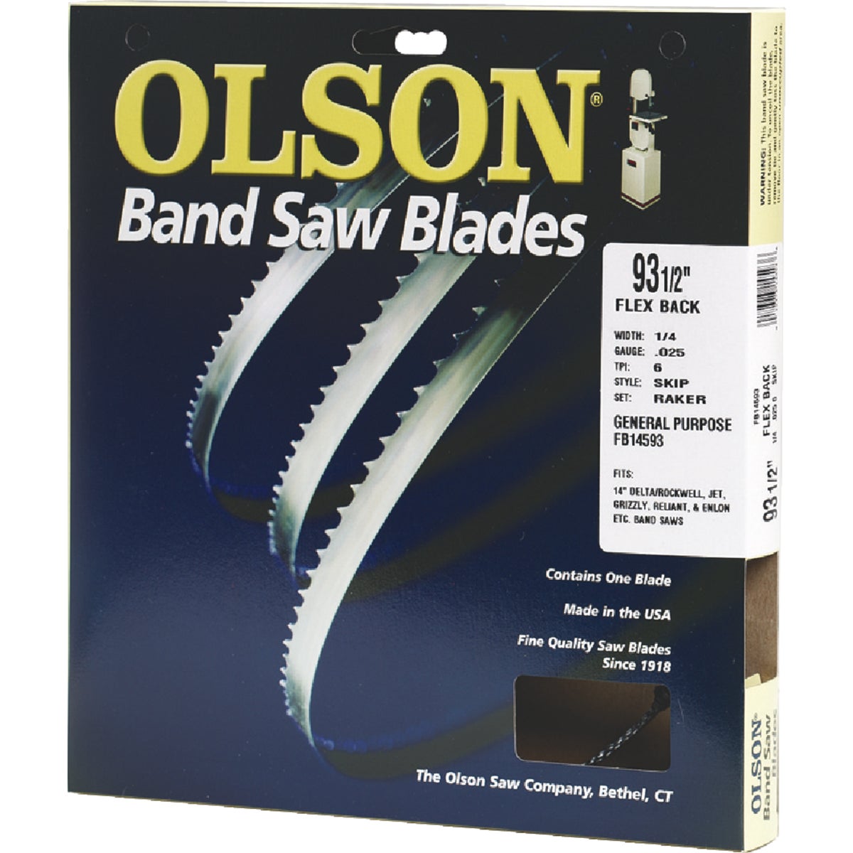 93-1/2" BANDSAW BLADE - 14593 by Olson Saw Co