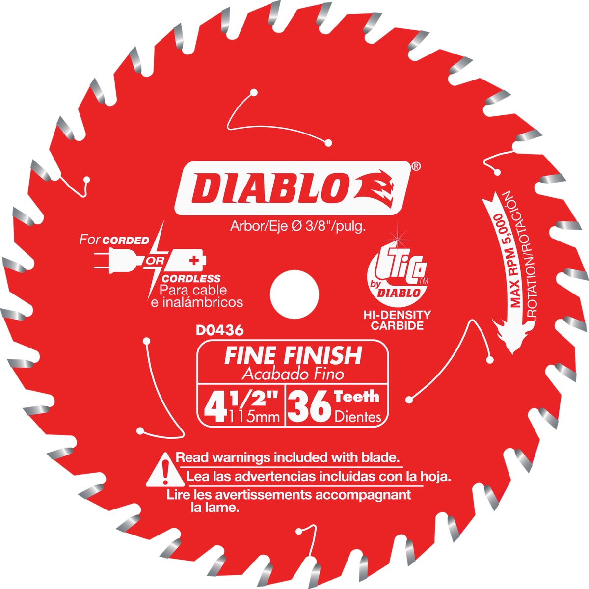 4-3/8" 36T SAW BLADE - D0436X by Freud Inc