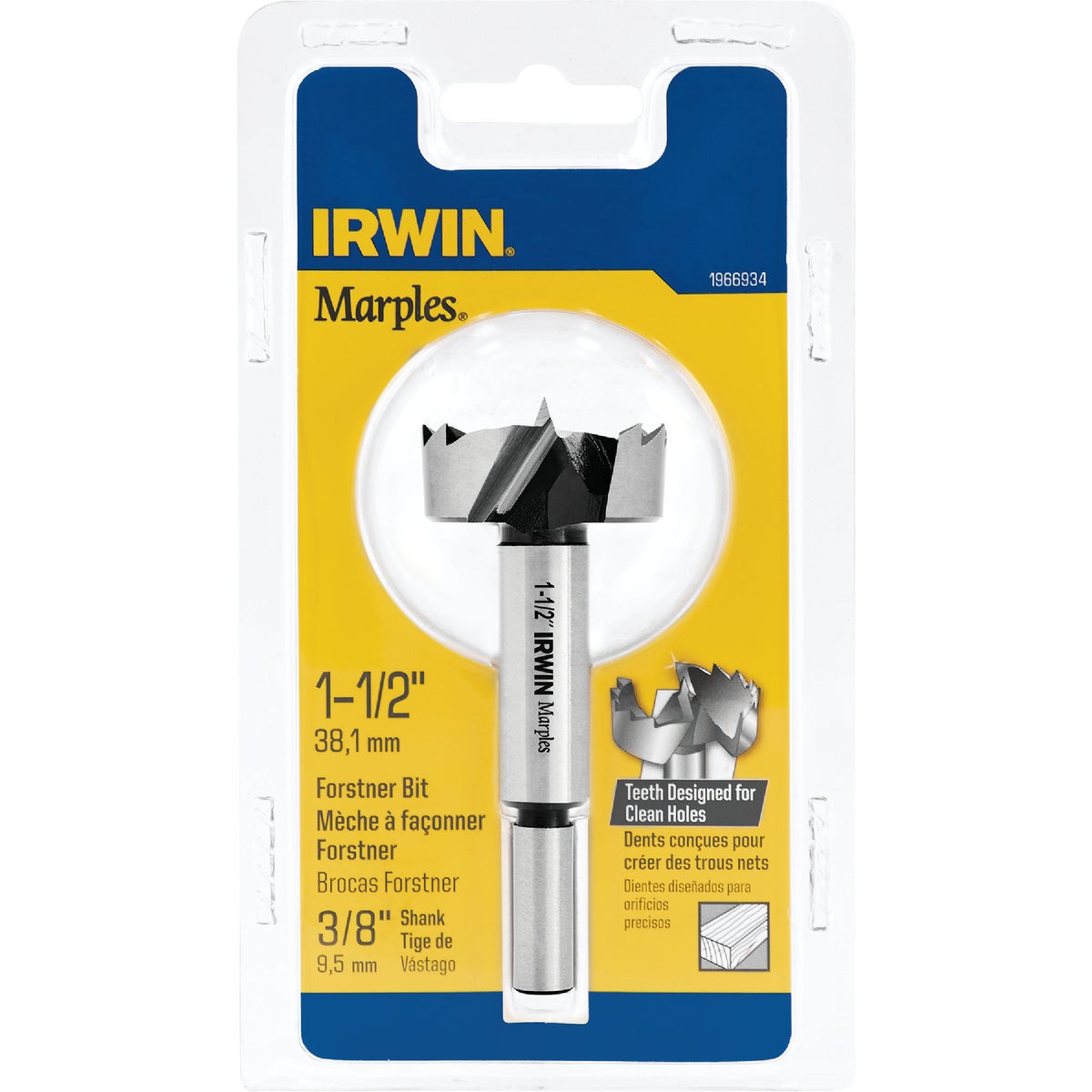 1-1/2" FORSTNER BIT - 42924 by Irwin Industr Tool