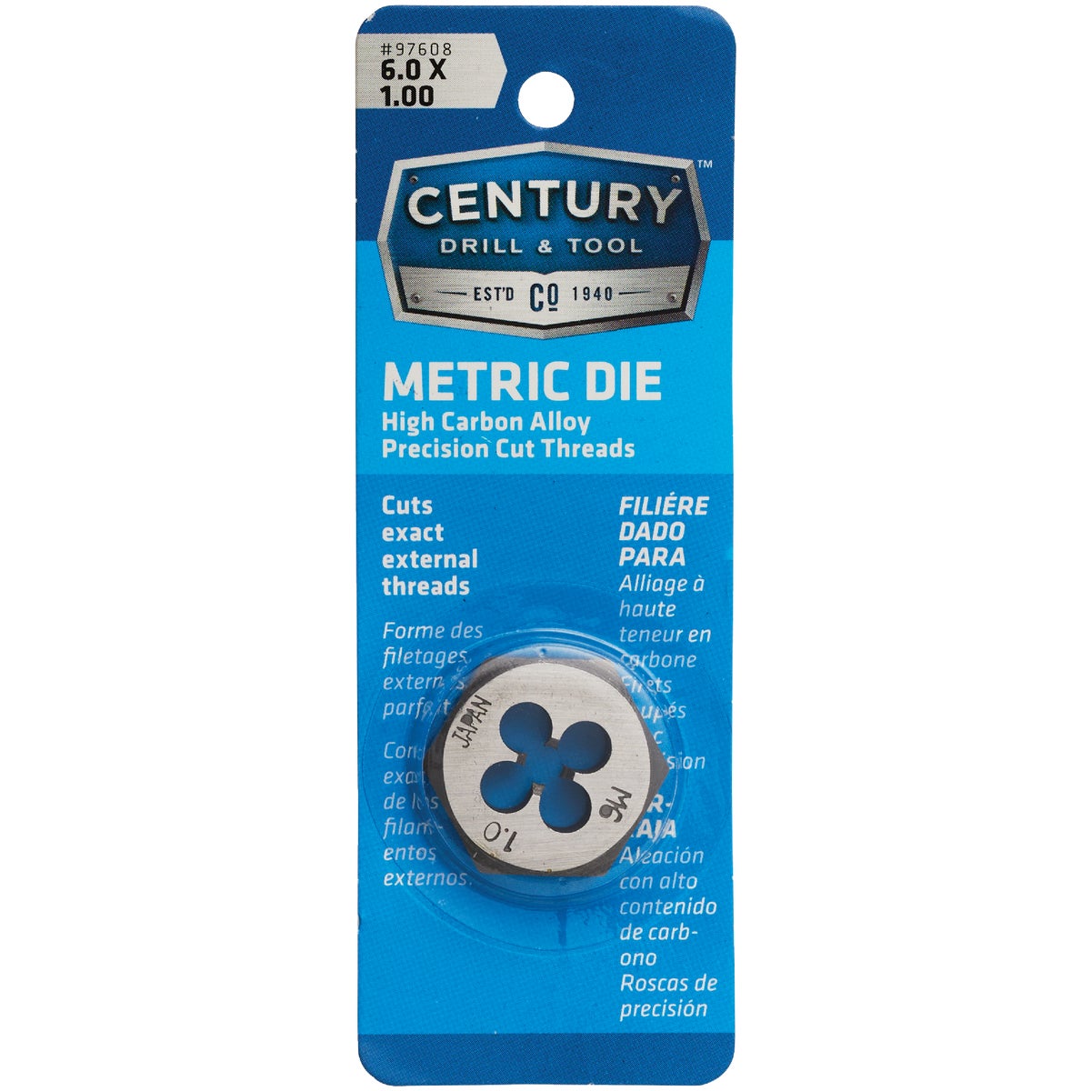 6MM-1.00 HEX DIE - 9727ZR by Irwin Industr Tool