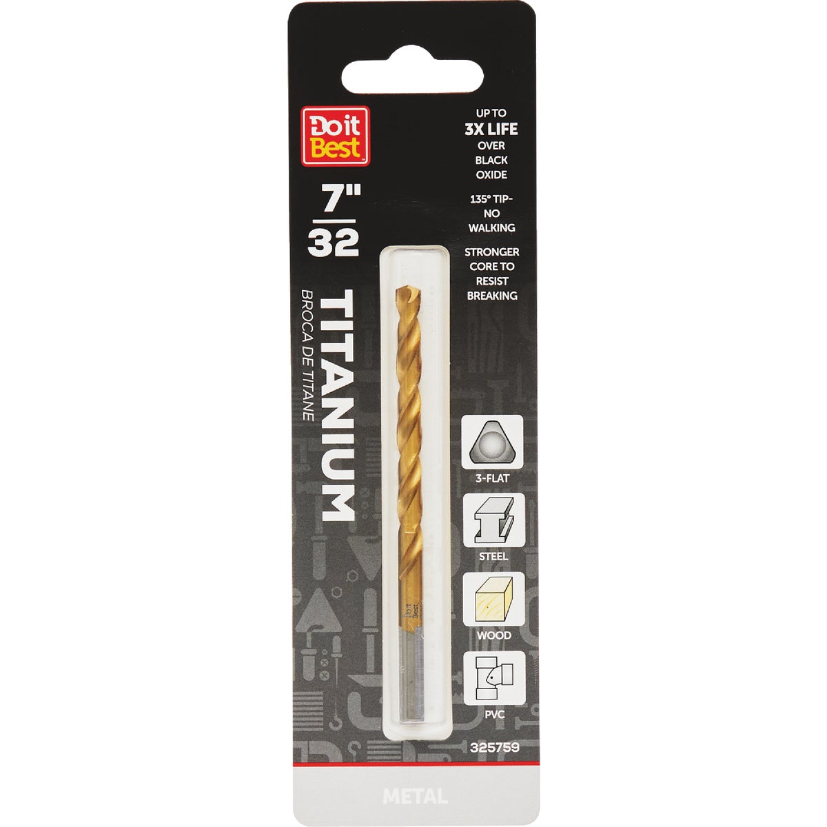 7/32" TITANIUM DRILL BIT - 219381DB by Mibro/gs