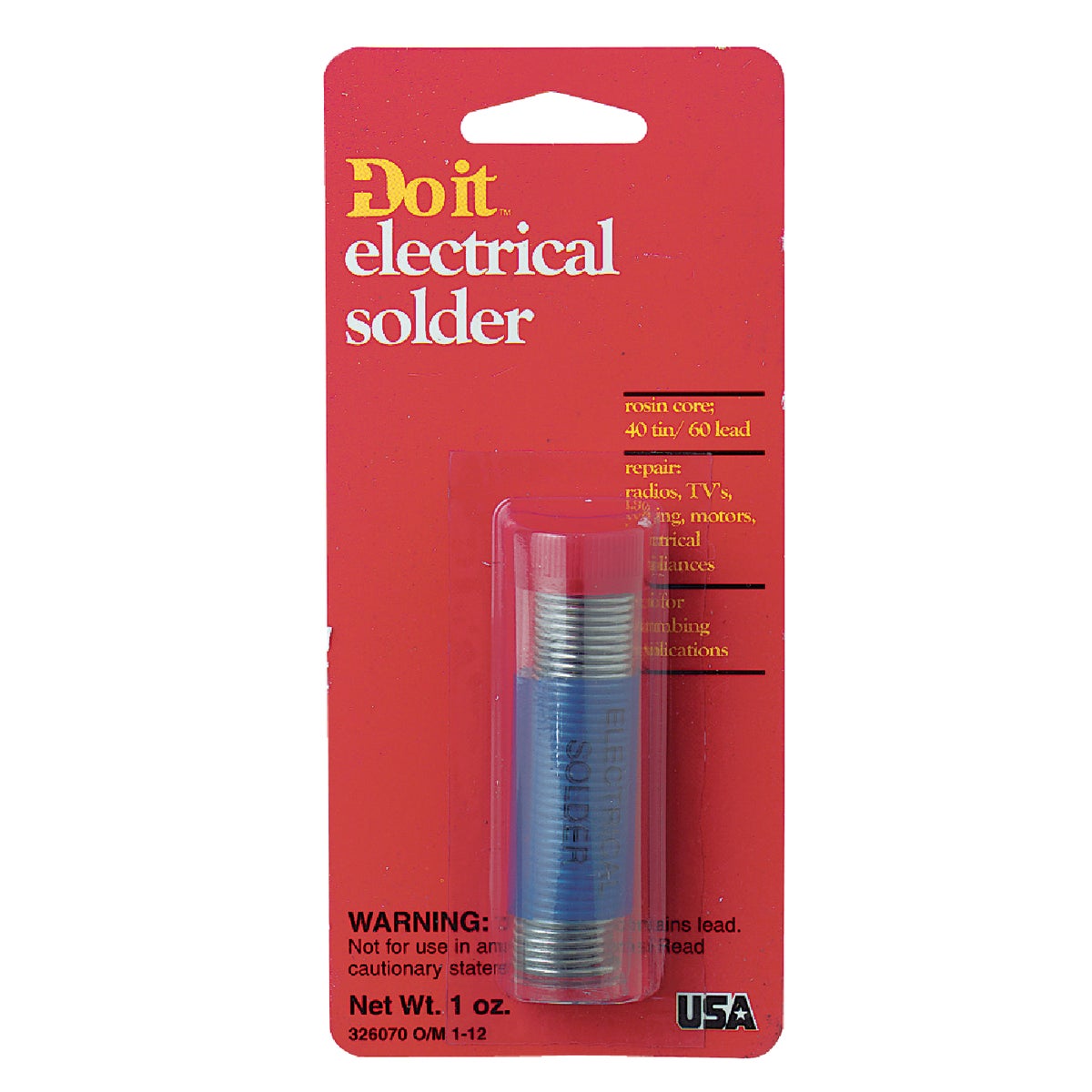 1OZ 40/60 RC SOLDER - 326070 by Oatey S C S