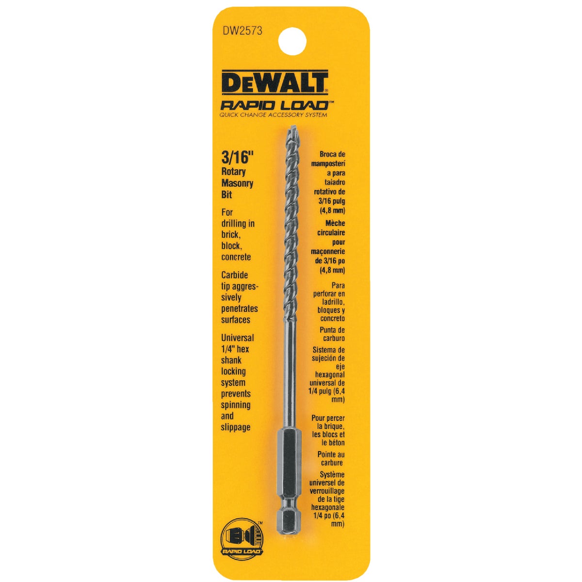 3/16" MASONRY BIT - DW2573 by DeWalt