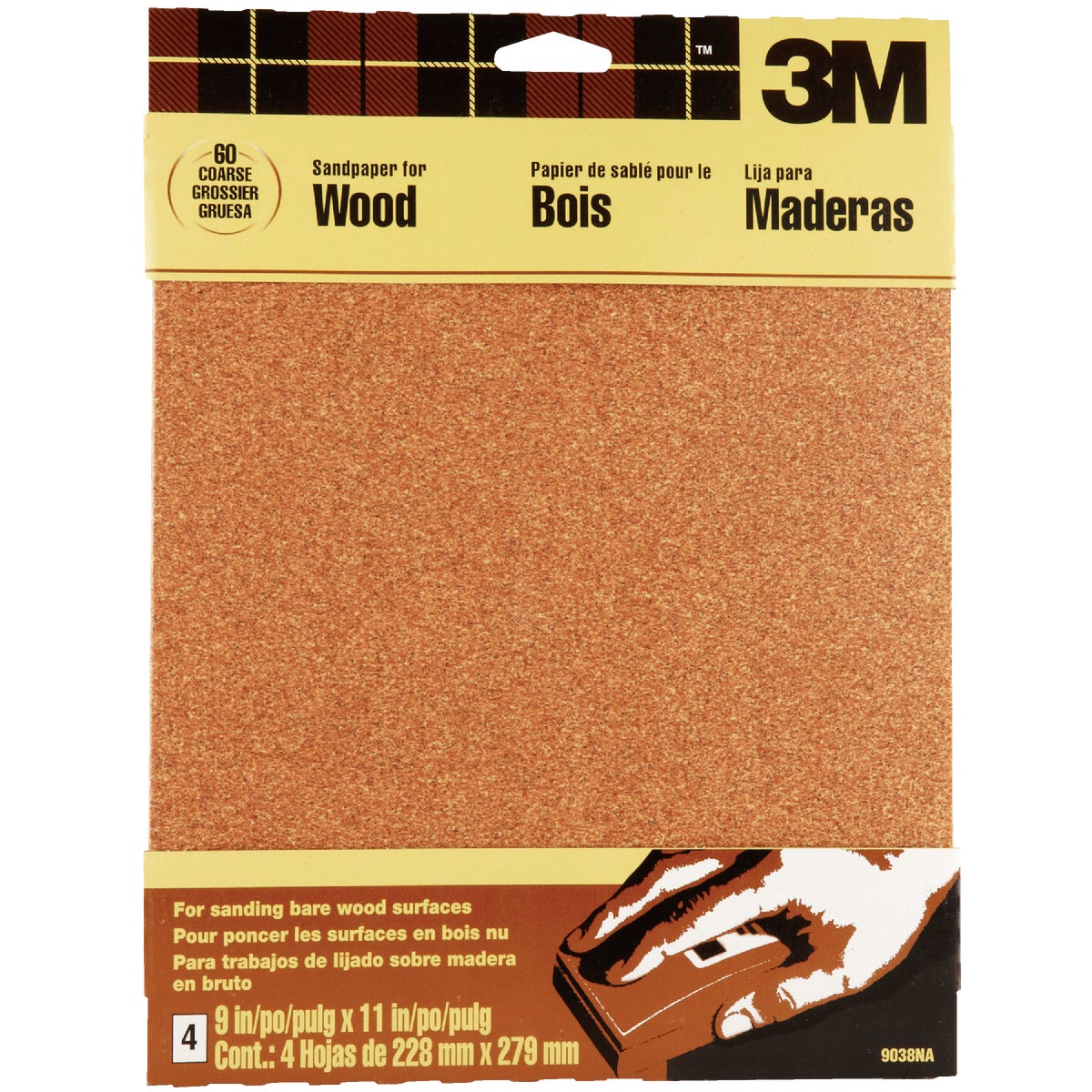 COARSE GARNET SANDPAPER - 9038 by 3m Co