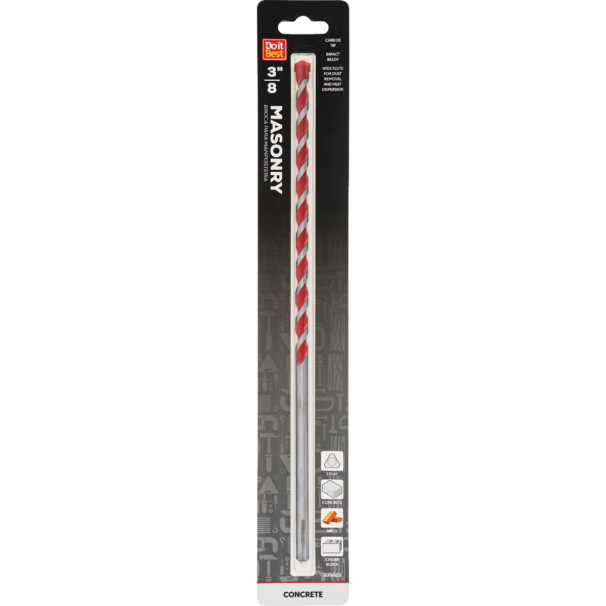 3/8X13 MASONRY BIT - 264171DB by Mibro/gs