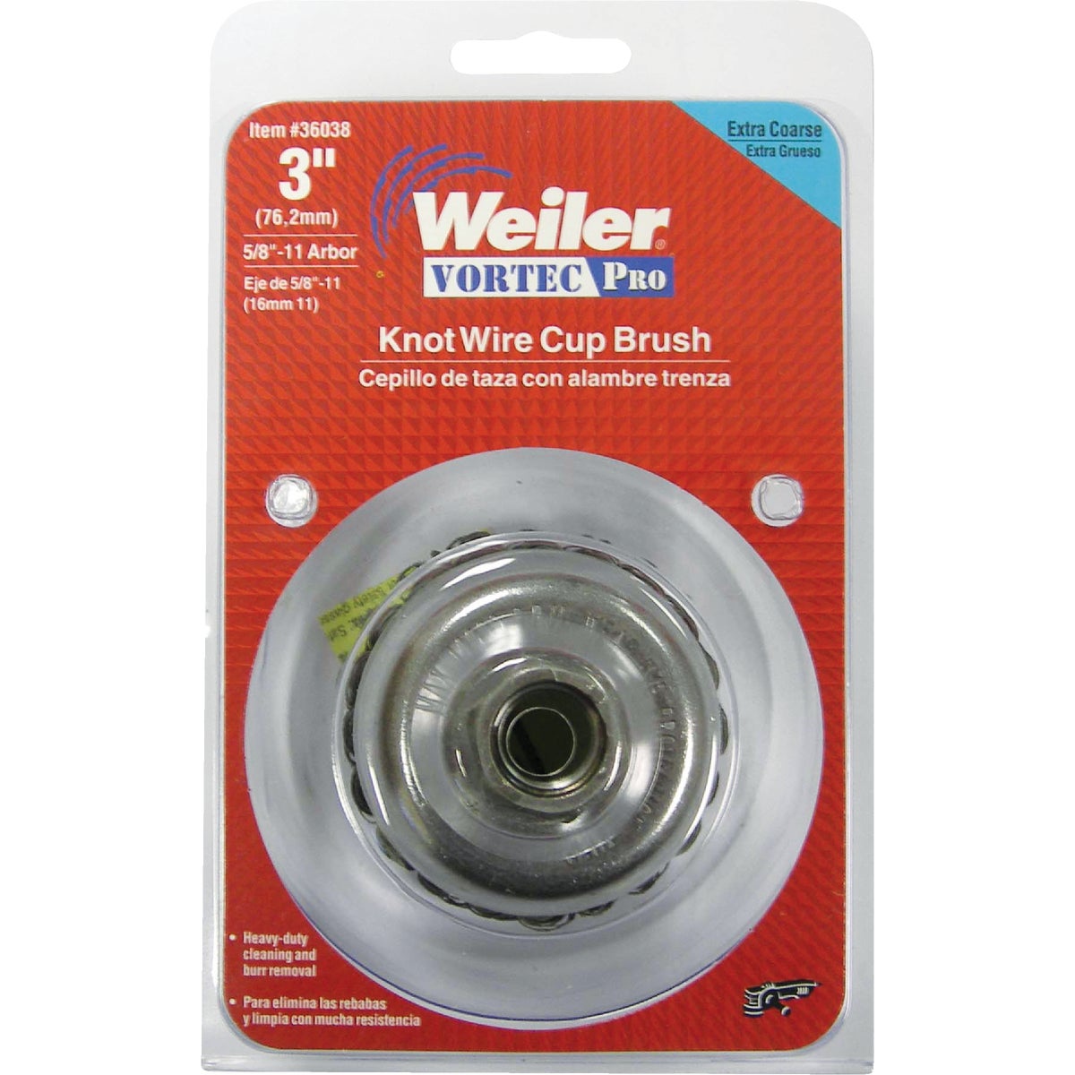 3" WIRE CUP BRUSH - 36038 by Weiler Corporation