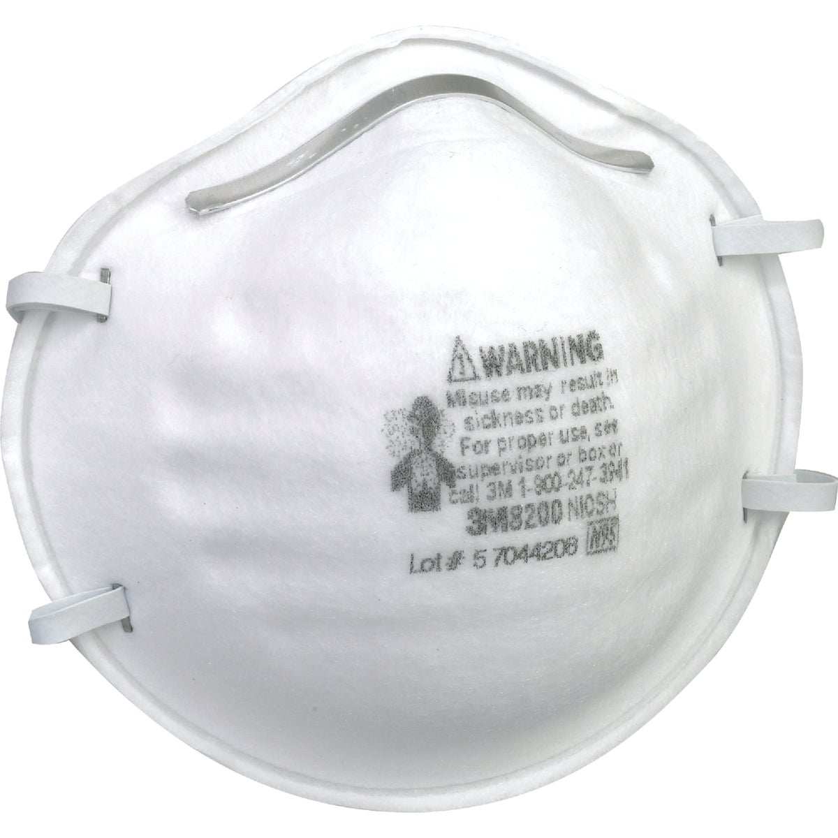 SANDG/FIBRGLS RESPIRATOR - 8200HA1-A by 3m Co